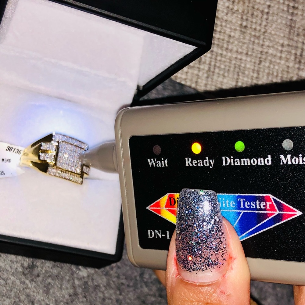 10k solid gold custom made REAL diamond men ring NOT PLATED FREE Appraisal Sale! - Picture 3 of 5